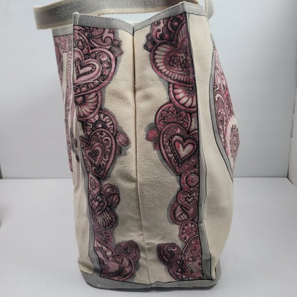 Brighton Love is in Bloom Sweet Heart Large Canvas Tote Bag - Picture 3 of 9